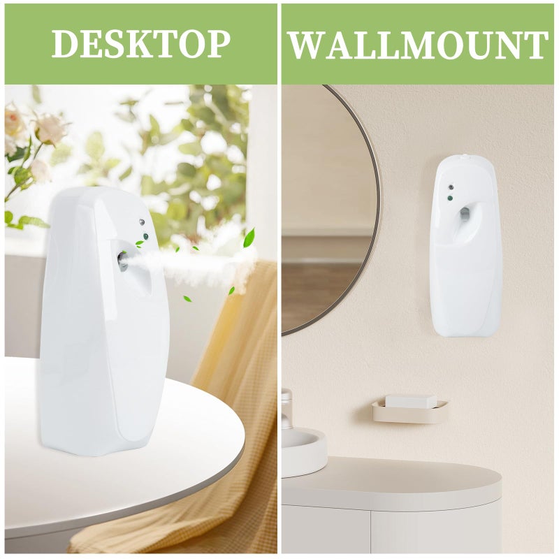 Bigwe Automatic Air Freshener Dispenser  Home indoor Wall-mounted Automatic Adjustable Fragrance Aerosol Sprayer for Bathroom  Hotel  Office and Public Area White Air Freshener Spray Refill not included - Image 4
